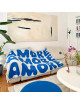 Wollen Plaid Nr 11 | amore/blauw