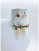Asymmetrische Oorbellen Goud Marie | gold green