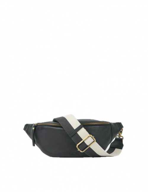 Niko Bum Bag | zwart soft grain leather