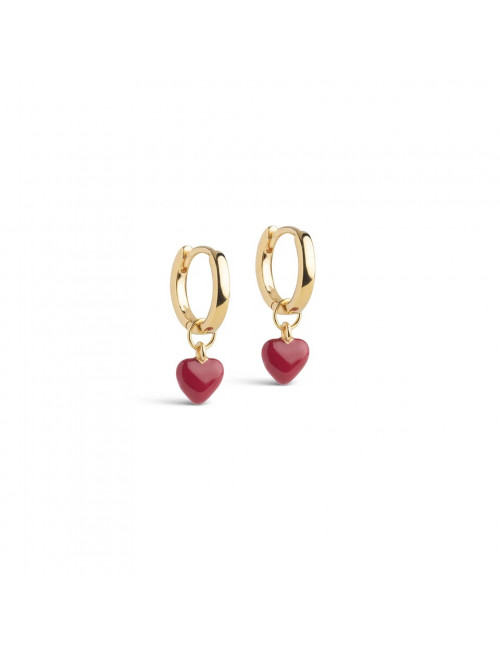 Amore Oorbellen Goud (set van 2) | bordeaux