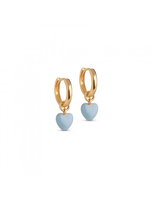 Amore Oorbellen Goud (set van 2) | steel blue