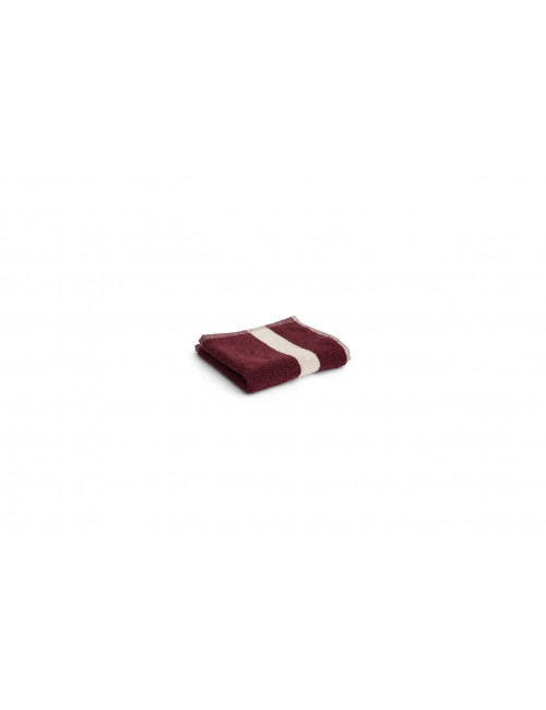 Gastendoekje Stripe Wash Cloth | burgundy
