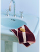 Gastendoekje Stripe Wash Cloth | burgundy