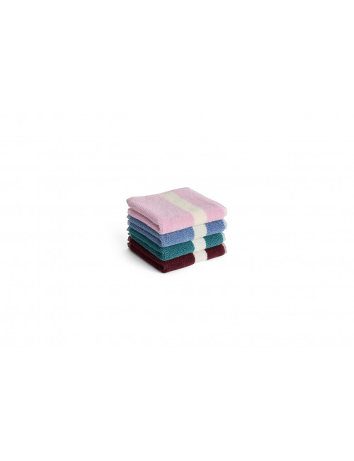 Gastendoekje Stripe Wash Cloth | cool pink