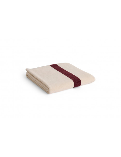 Handdoek Stripe 70 x 140 | burgundy