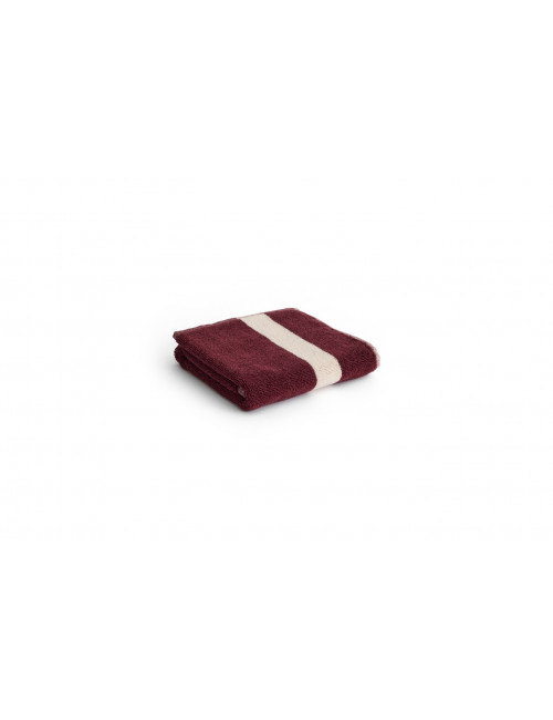 Handdoek Stripe 40 x 60 | burgundy