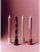 Kaarsen Pattern (set van 4) | pink/bordeaux