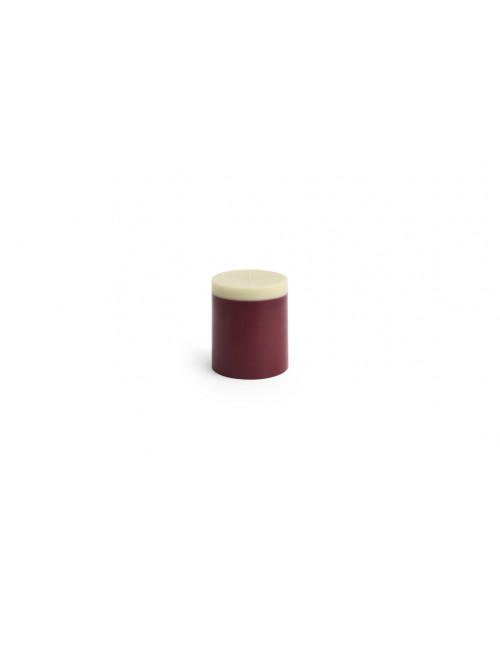 Kaars Silo | medium/bordeaux/lime white