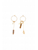Asymmetrische Oorbellen Goud Verny | gold brown