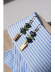 Oorbellen Goud Virgil | gold green