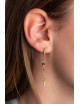 Asymmetrische Oorbellen Icon | goud/bordeaux