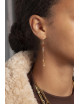Asymmetrische Oorbellen Tempo | goud/bruin/roze