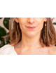 Asymmetrische Oorbellen Goud Isa | nacre