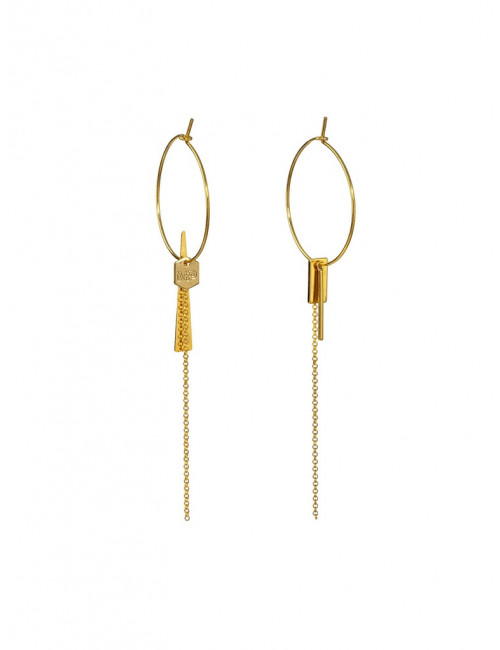 Asymmetrische Oorbellen Chic23 | goud