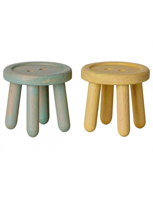 Stoeltjes Set Muis | mint/light yellow