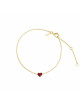 Gouden Armband | little big love/burgundy