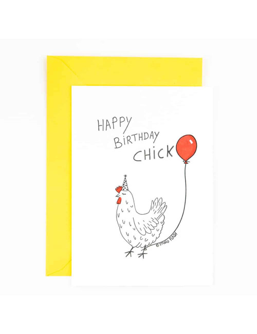 Wenskaart | birthday chick