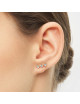 Oorbel 3 Crystals | goud