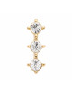 Oorbel 3 Crystals | goud