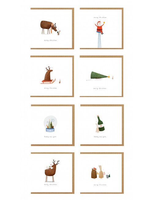 Box Kerstkaarten (set van 8) | 8 designs