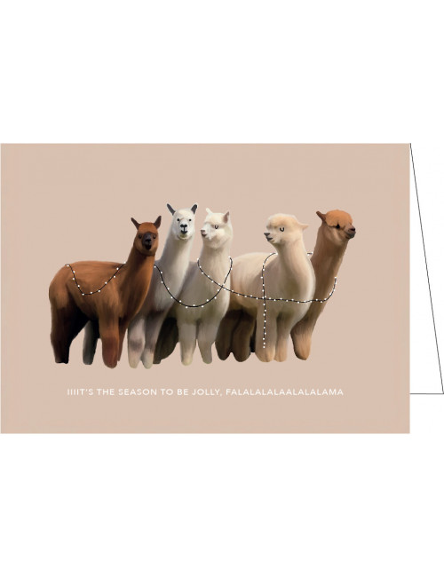 Set Kerstkaarten (5 stuks) | iiiiit's the season to be jolly, falalalaalama