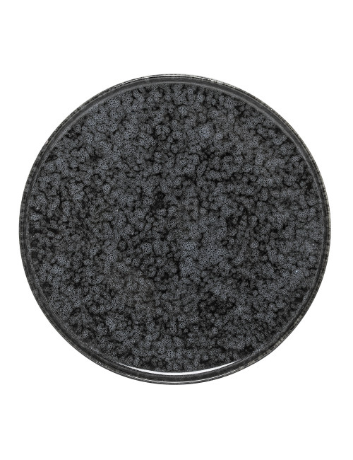 Noir Plate, Black, Stoneware