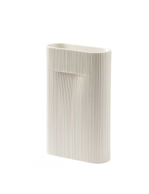 Ridge Vase | 48 cm off-white