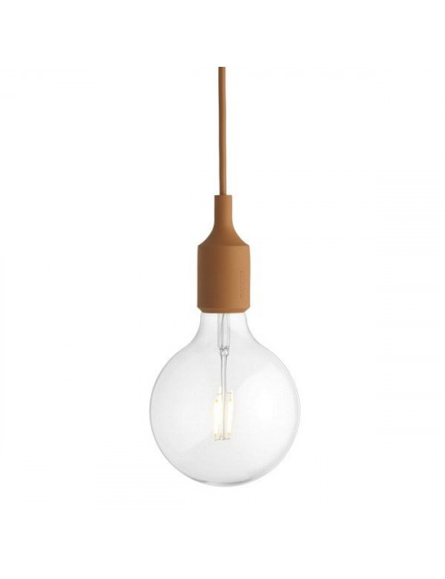 E27 LED Hanglamp met plafondkap | terracotta