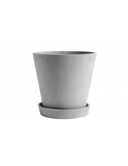 Flowerpot with Saucer XL | grey