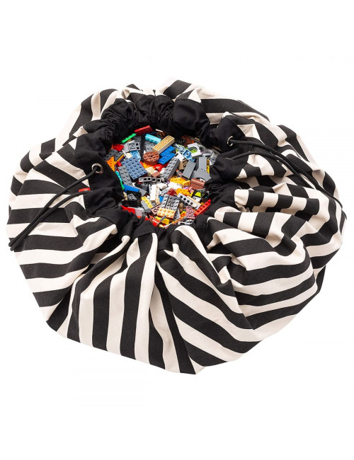 Play mat & Storage bag | stripes black