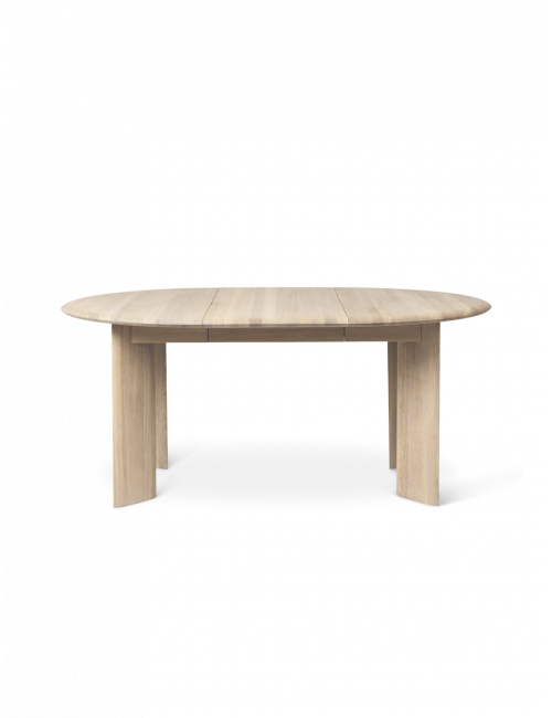 Bevel Extendable Table Ø117/167cm | white oiled oak