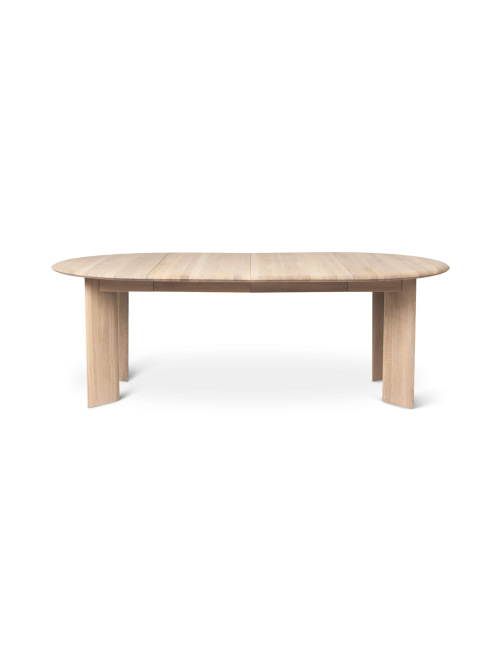 Bevel Extendable Table Ø117/217cm | white oiled oak