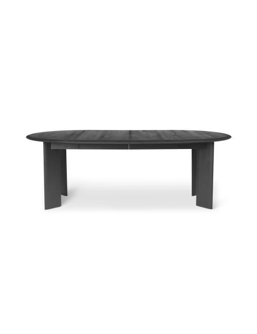 Bevel Extendable Table Ø117/217cm | black oiled oak