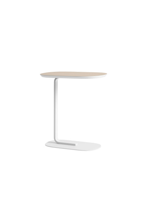 Relate Side Table | oak laminate/off-white