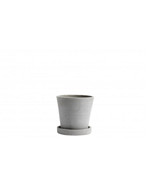 Flowerpot with Saucer S | grey