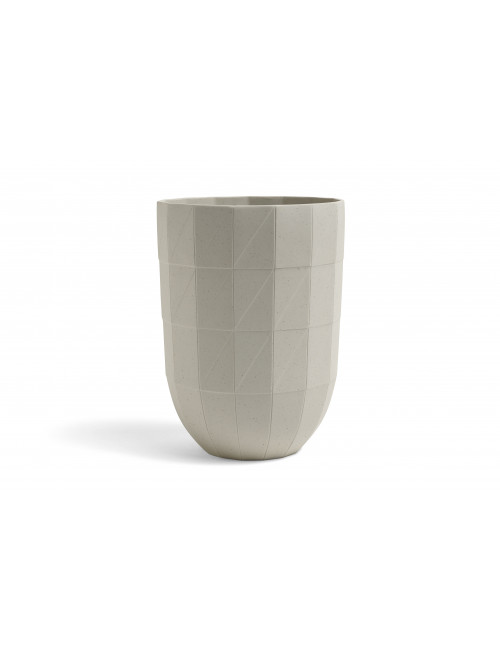 Paper Porcelain Vase L - Light Grey