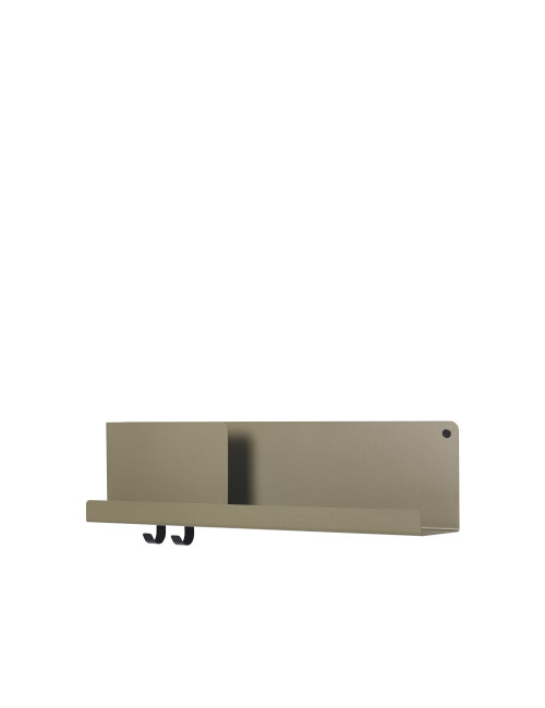 Folded Shelf Medium Wandplank 63x16.5cm | olijfgroen