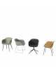 Stoel Fiber Armchair Swivel Base | oker/zwart