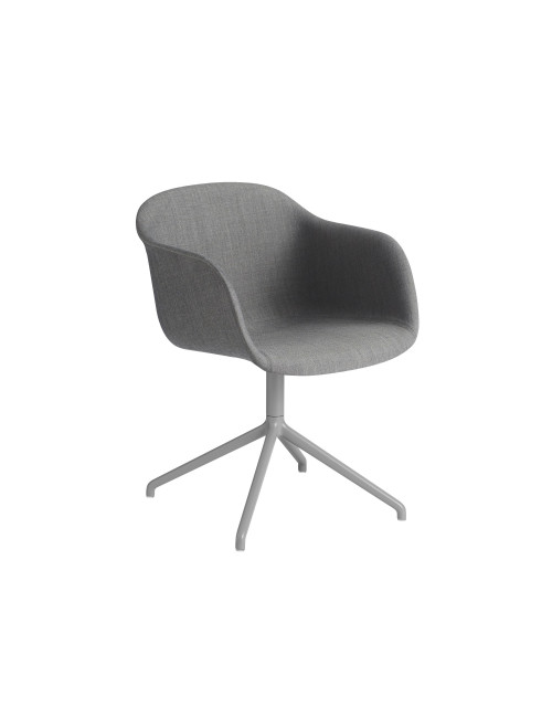 Upholstered Chair Fiber Armchair Swivel Base | remix 133 grey