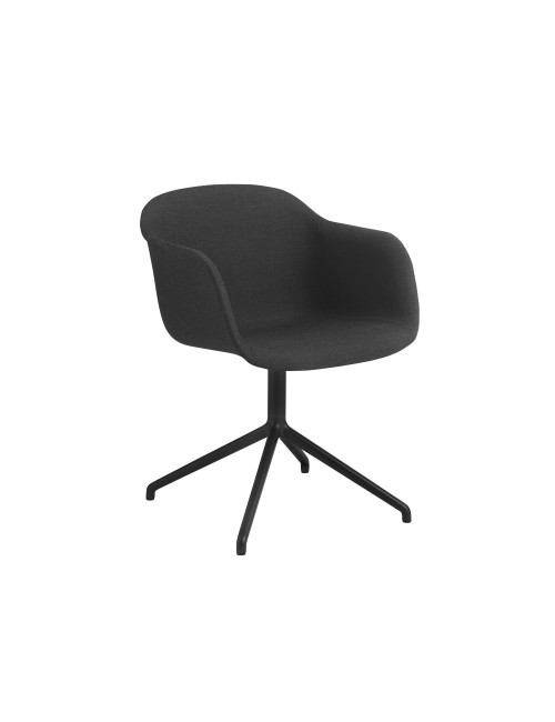 Upholstered Chair Fiber Armchair Swivel Base | remix 183 black