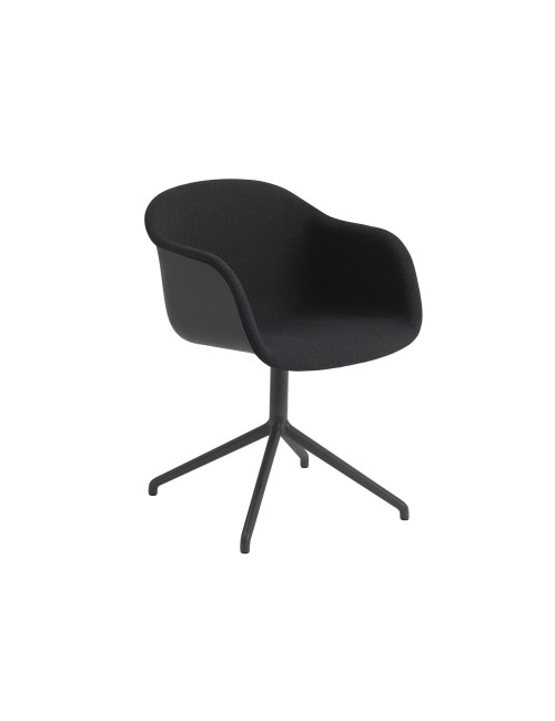 Front Upholstered Chair Fiber Armchair Swivel Base | remix 183 black