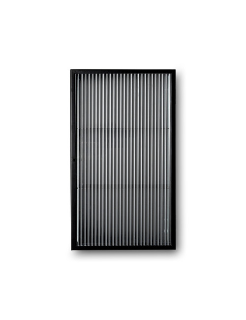 Haze Wall Cabinet | reeded glass black