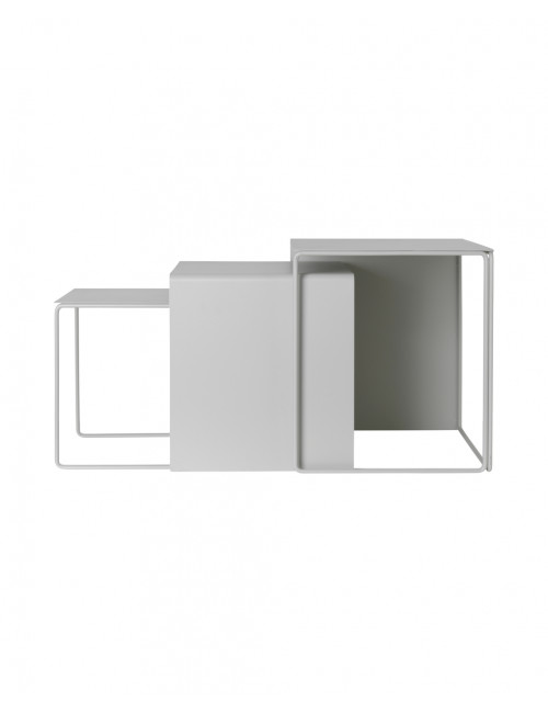 Cluster Tables (set of 3) - Light Grey
