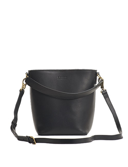 Handbag Bobbi Bucket Bag Black Classic Leather