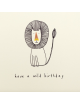 Wenskaart | have a wild birthday/leeuw