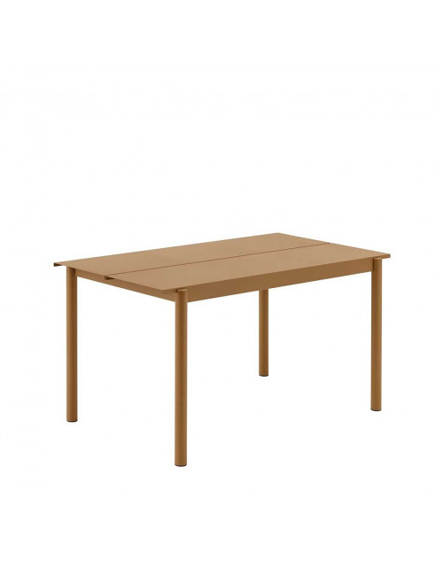 Linear Steel Table | 140cm/burnt orange
