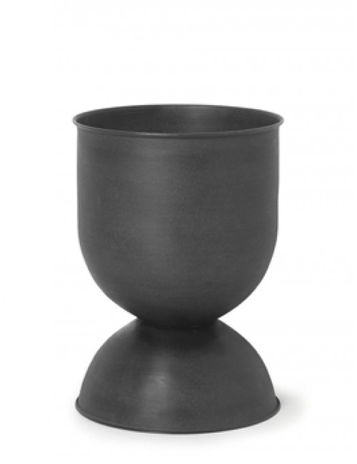 Bloempot Hourglass | medium/zwart