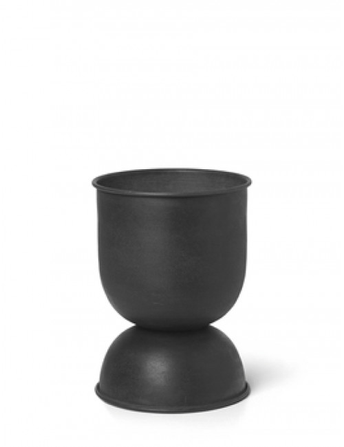 Bloempot Hourglass | extra small/zwart