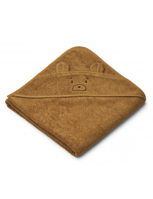 Hooded towel Augusta | mr bear golden caramel