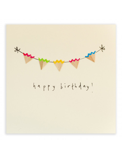 Wenskaart | happy birthday/bunting